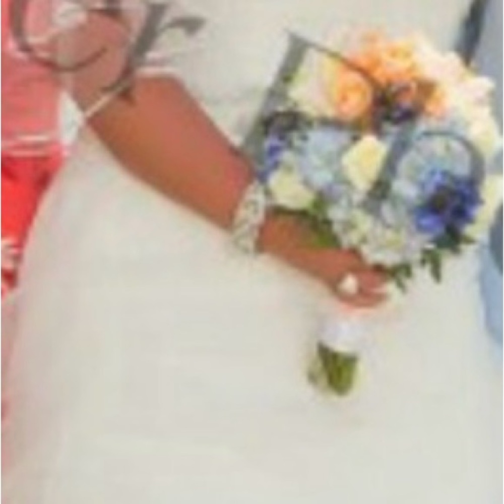 David's Bridal Strapless White Gown - Picture 2 of 7